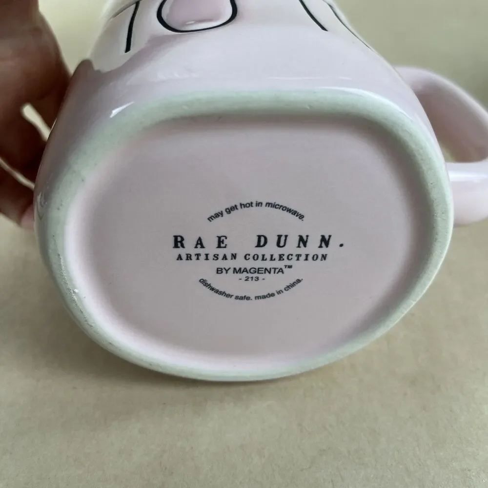 3 RAE DUNN Artisan‎ By Magenta EASTER MUGS - BUNNY, “HOP TO IT”, “ HIP HOP”